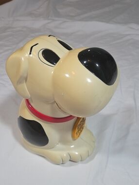 Barking Dog Treat Jar Vintage 1991 Fundamental Smiling Puppy Barks WORKS